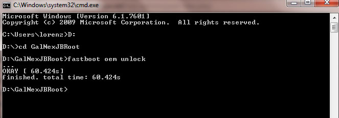 fastboot oem unlock unknown command